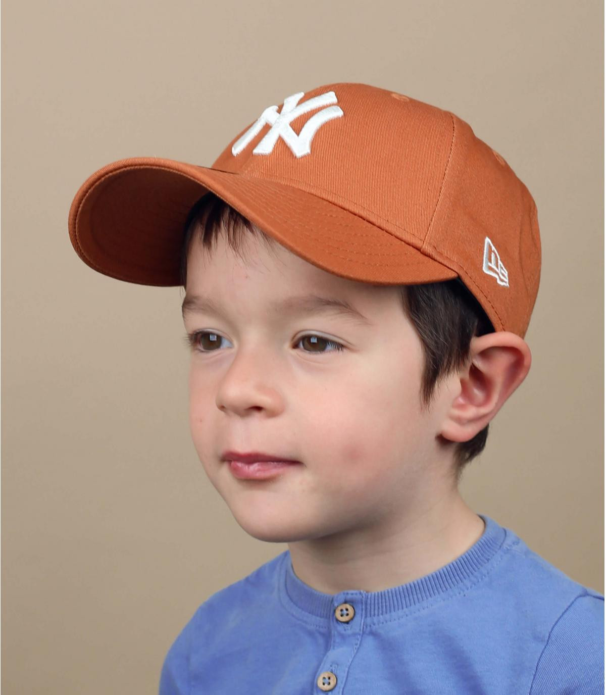 caquette NY enfant beige Casquette Kids League Ess 940 NY toffee